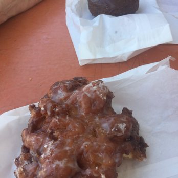 Doughnut Hut - My apple fritter and a chocolate cake donut. - Donuts Near Me - Burbank, California Doughnut Hut - My apple fritter and a chocolate cake donut. - Donuts Near Me - Burbank, California