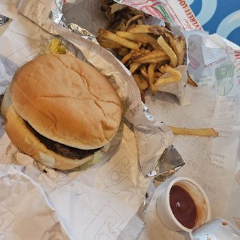 Dick's Drive-In - Deluxe with small fries - Burgers Near Me - Seattle, Washington Dick's Drive-In - Deluxe with small fries - Burgers Near Me - Seattle, Washington