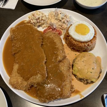 Joah Kitchen - Combo set: katsu, hamburger steak, kimchi fried rice - Korean Near Me - Flushing, New York
