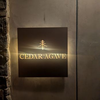 Cedar Agave - The sign downstairs - Mexican Near Me - Redlands, California