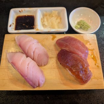 Umami Japanese Cuisine - Hibachi and tuna. I already dipped one of the tuna in soy - Japanese Near Me - Draper, Utah