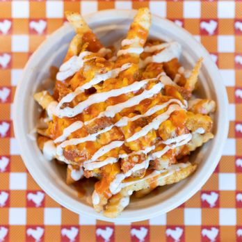 Next Level Clucker - a bowl of cheesy fries - Vegan Near Me - Lake Oswego, Oregon Next Level Clucker - a bowl of cheesy fries - Vegan Near Me - Lake Oswego, Oregon