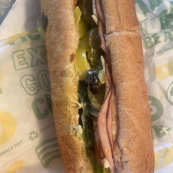 Subway - Delicious ham cheese lettuce, spinach, pickles, olives, banana peppers, tomatoes, delicious - Fast Food Near Me - Prescott Valley, Arizona