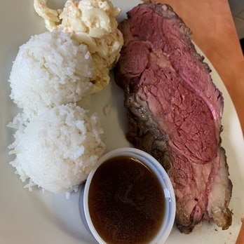 Ray's Café - Prime rib (med) with white rice and Mac salad. $18.50. - American Near Me - Honolulu, Hawaii Ray's Café - Prime rib (med) with white rice and Mac salad. $18.50. - American Near Me - Honolulu, Hawaii