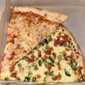 Frank's Pizza - Two slices one plain other w veggies - Pizza Near Me - Bound Brook, New Jersey Frank's Pizza - Two slices one plain other w veggies - Pizza Near Me - Bound Brook, New Jersey