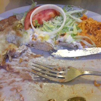 Restaurant Nuevo Leon - Too delicious to take a pic of before I demolished it. Chicken enchiladas with sour cream sauce. - Mexican Near Me - Fort Worth, Texas Restaurant Nuevo Leon - Too delicious to take a pic of before I demolished it. Chicken enchiladas with sour cream sauce. - Mexican Near Me - Fort Worth, Texas