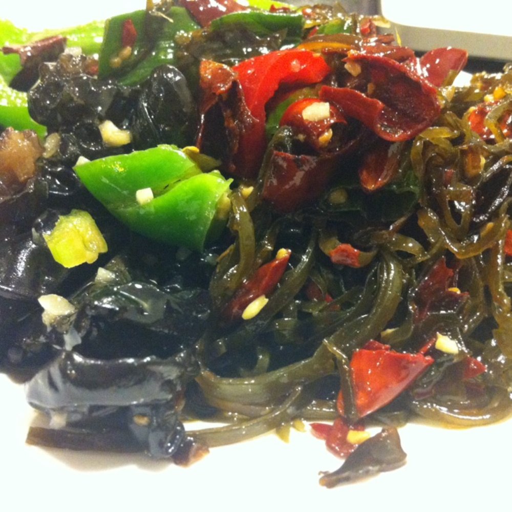 Red Chilli - Seaweed salad on right, mushroom salad on right - Chinese Near Me - Redlands, California Red Chilli - Seaweed salad on right, mushroom salad on right - Chinese Near Me - Redlands, California
