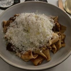 Freeman’s - Pappardelle with braised short rib ragout before mixing cheese.