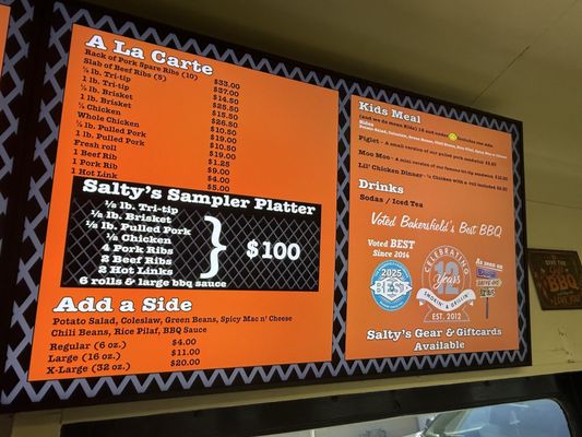 Menu photo 1 Salty's BBQ & Catering Bakersfield, CA