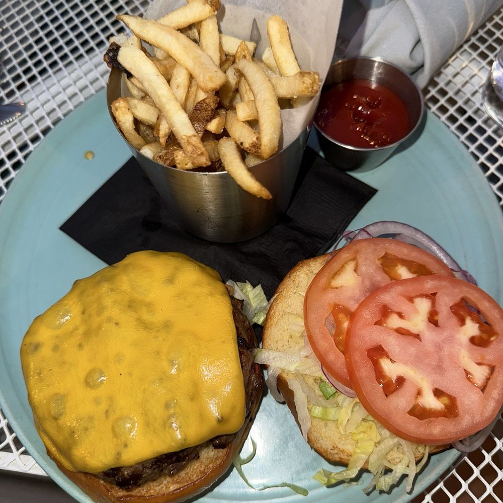Shangri La - Cheeseburger and fries - New American Near Me - Fair Oaks, California