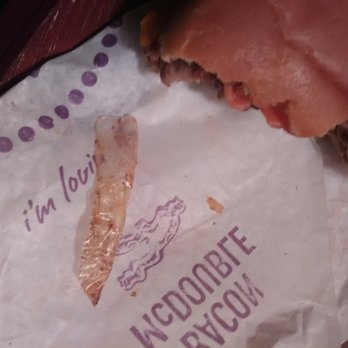 McDonald's - A piece of plastic in my sandwich, got choked on it!! Needless to say, horse cave McDonald's is a very unsanitary place. - Burgers Near Me - Horse Cave, Kentucky McDonald's - A piece of plastic in my sandwich, got choked on it!! Needless to say, horse cave McDonald's is a very unsanitary place. - Burgers Near Me - Horse Cave, Kentucky