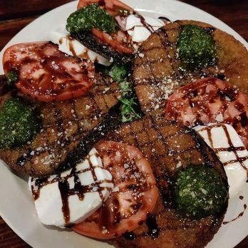 Finnegan's Wake - Eggplant Caprese Salad - Irish Pub Near Me - Walpole, Massachusetts