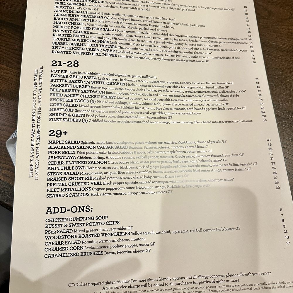 Parkside 23 - New American Near Me - Brookfield, Wisconsin
