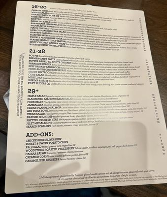 Menu photo 1 Parkside 23 Brookfield, WI