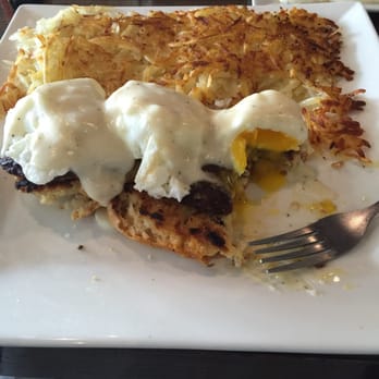 The Scratch Room - Country Benedict was delicious!!! Country gravy over poached eggs on a sausage patty and biscuit. - Breakfast & Brunch Near Me - Anaheim, California