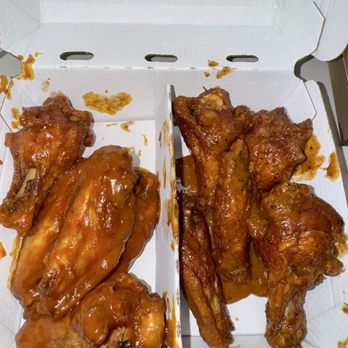 Buffalo Wild Wings - 10 piece chicken wings with 2 sauces. Golden Fire left side, Cajun right side - Chicken Wings Near Me - Maplewood, Minnesota