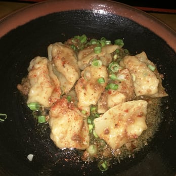 RAMEN-SAN - Dumplings with XO sauce - Ramen Near Me - Chicago, Illinois RAMEN-SAN - Dumplings with XO sauce - Ramen Near Me - Chicago, Illinois