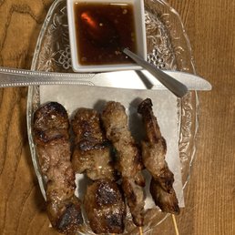 Moo Ping Pork on a skewer Moo Ping Pork on a skewer