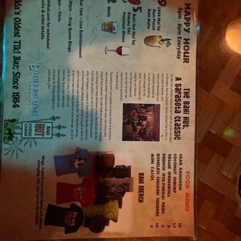 Bahi Hut - Menu - Lounges Near Me - Sarasota, Florida
