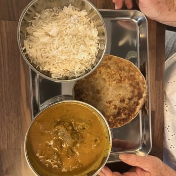 Maast Indian - Lamb Coconut Curry, rice, and Paratha - Asian Fusion Near Me - Fullerton, California Maast Indian - Lamb Coconut Curry, rice, and Paratha - Asian Fusion Near Me - Fullerton, California
