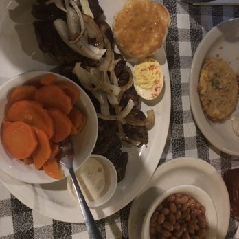 Dish - Grilled Chicken Livers (tad dry from over cooking and no seasoning) - Carrots were delish and pinto were just ok until I added salt/pepper - Southern Near Me - Charlotte, North Carolina
