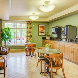 The Plaza at Mililani - Resident coffee bar and refreshment area at The Plaza at Mililani assisted living and senior living community.