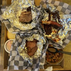 Smokin Oak BBQ - I was impatient and took a bite of everything first before i took a pic