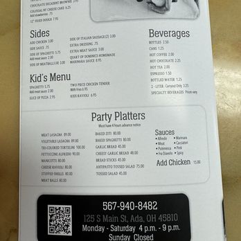 Viva Maria - Menu - Italian Near Me - Ada, Ohio Viva Maria - Menu - Italian Near Me - Ada, Ohio