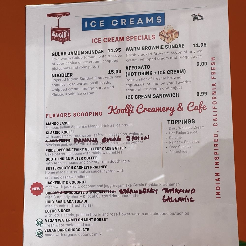 Koolfi Creamery - Menu - Ice Cream & Frozen Yogurt Near Me - San Francisco, California Koolfi Creamery - Menu - Ice Cream & Frozen Yogurt Near Me - San Francisco, California