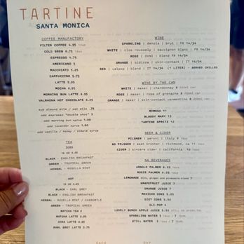 Tartine - Menu - Bakeries Near Me - Santa Monica, California Tartine - Menu - Bakeries Near Me - Santa Monica, California