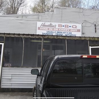 Hamilton's Bar-B-Q - ows a pickup truck parked in front of a building - Barbeque Near Me - Burkesville, Kentucky Hamilton's Bar-B-Q - ows a pickup truck parked in front of a building - Barbeque Near Me - Burkesville, Kentucky