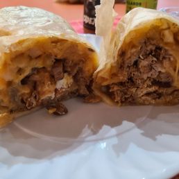 Hot Rod (no beans) and California Burrito (carnitas)