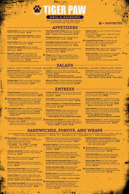 Menu photo 4 Tiger Paw Baton Rouge, LA