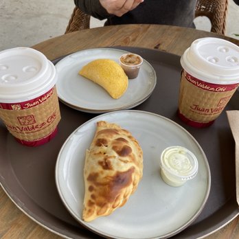Juan Valdez Cafe - Colombian empanada (beef and potato far) and chicken empanada. - Cafes Near Me - Windermere, Florida Juan Valdez Cafe - Colombian empanada (beef and potato far) and chicken empanada. - Cafes Near Me - Windermere, Florida