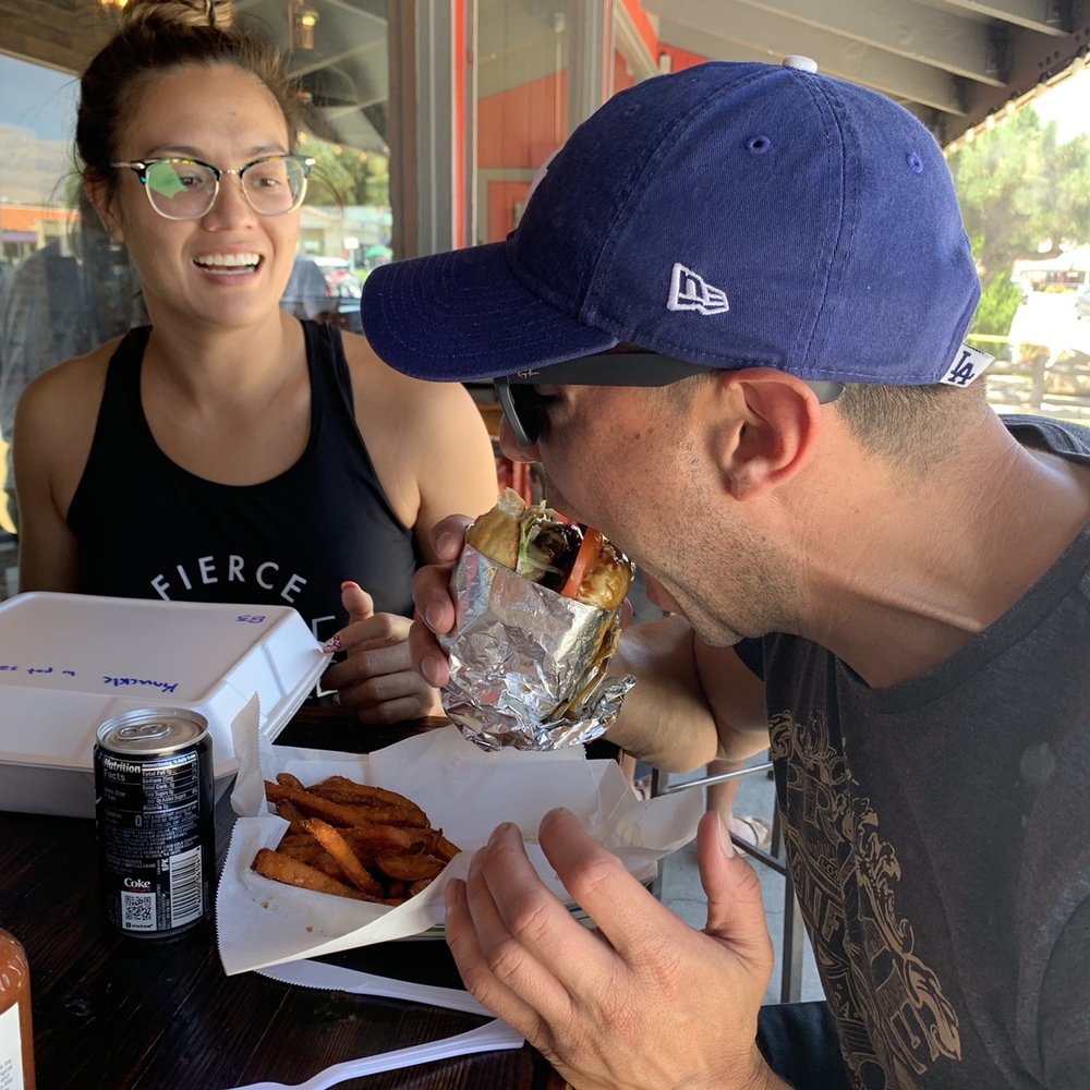 Aaron Schat's Roadhouse - Teriyaki Shot burger = DELICIOUSNESS!!! - American Near Me - Bishop, California