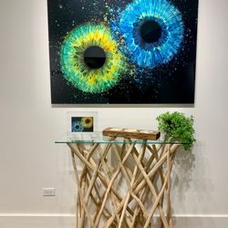 Eyemazy - 40"x50" acrylic double iris photo