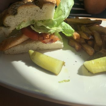 Blueplate - *Grilled Salmon BLT with fries - New American Near Me - Mullica Hill, New Jersey Blueplate - *Grilled Salmon BLT with fries - New American Near Me - Mullica Hill, New Jersey