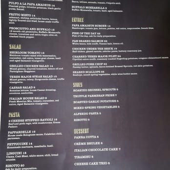 Papa Amadeos - Dinner menu features a Teres Major Filet Mignon that's out of this world - Tuscan Near Me - Spring, Texas Papa Amadeos - Dinner menu features a Teres Major Filet Mignon that's out of this world - Tuscan Near Me - Spring, Texas