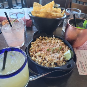 Descanso - Elote asado with drinks - Mexican Near Me - Costa Mesa, California Descanso - Elote asado with drinks - Mexican Near Me - Costa Mesa, California