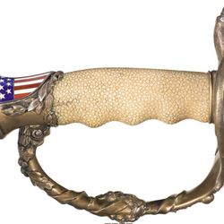 Rock Island Auction - Collector Firearms - Magnificent Relief Silver Eagle Hilted Tiffany Made Sword From Famous Flayderman / Medicus Collection
