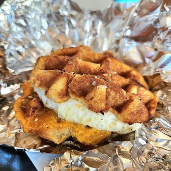 Biggby Coffee - Maple waffle sandwich - Coffee & Tea Near Me - Cincinnati, Ohio