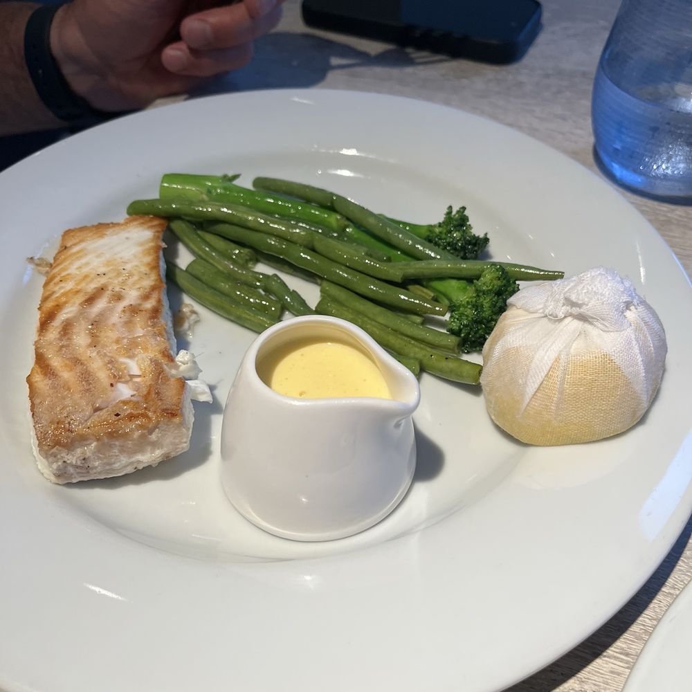 Oyster Box - Fresh fish  tonight halibut  with a buttery lemon sauce on side which I like - Seafood Near Me - Jersey, JSY