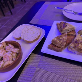 Mr Sabor - Garlic shrimp, Spanish omelette and tomato bread - Spanish Near Me - Houston, Texas