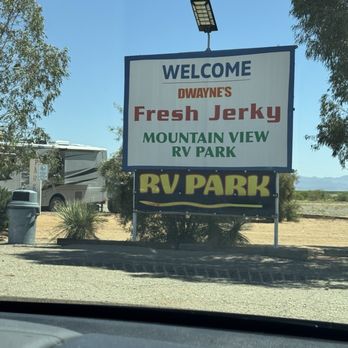 Dwaynes Fresh Jerky - Dwayne's RVPark sign - Meat Shops Near Me - Bowie, Arizona