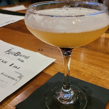 Fig & Barrel - Pineapple Upside-Down Cake cocktail - Whiskey Bars Near Me - York, Pennsylvania