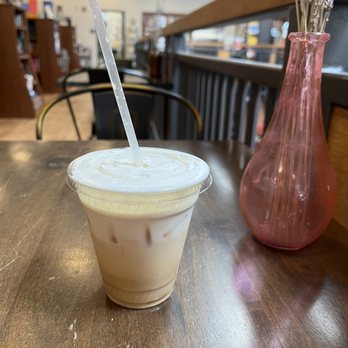 Story and Soil Coffee - Pistachio latte with orange blossom cold foam - Coffee & Tea Near Me - Middletown, Connecticut Story and Soil Coffee - Pistachio latte with orange blossom cold foam - Coffee & Tea Near Me - Middletown, Connecticut