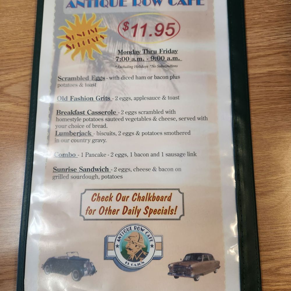 Antique Row Cafe - Menu 9/02/2023. - Breakfast & Brunch Near Me - El Cajon, California Antique Row Cafe - Menu 9/02/2023. - Breakfast & Brunch Near Me - El Cajon, California