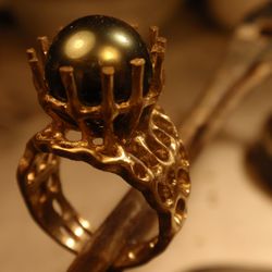 Wax to Gold..Now to set Customers Large Tahitian Pearl