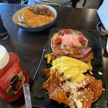 Chilaquiles Modern Kitchen - birria ramen and breakfast chilaquiles platter with specialty pancakes - Mexican Near Me - Mesa, Arizona Chilaquiles Modern Kitchen - birria ramen and breakfast chilaquiles platter with specialty pancakes - Mexican Near Me - Mesa, Arizona