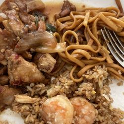 China Express - Kung Po Chicken and Seafood rice, with Lo Mein